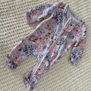 Caden Lane Pink and Purple Footies One Piece